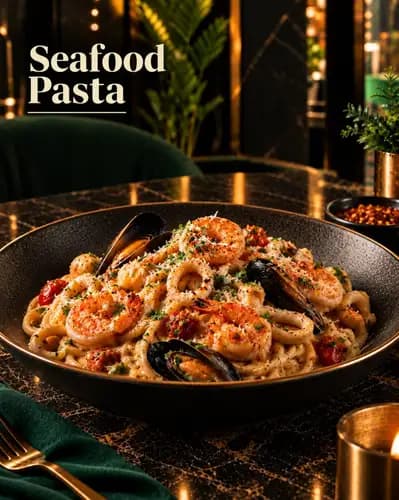 White Seafood Pasta