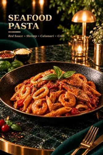 Seafood Pasta (red sauce)